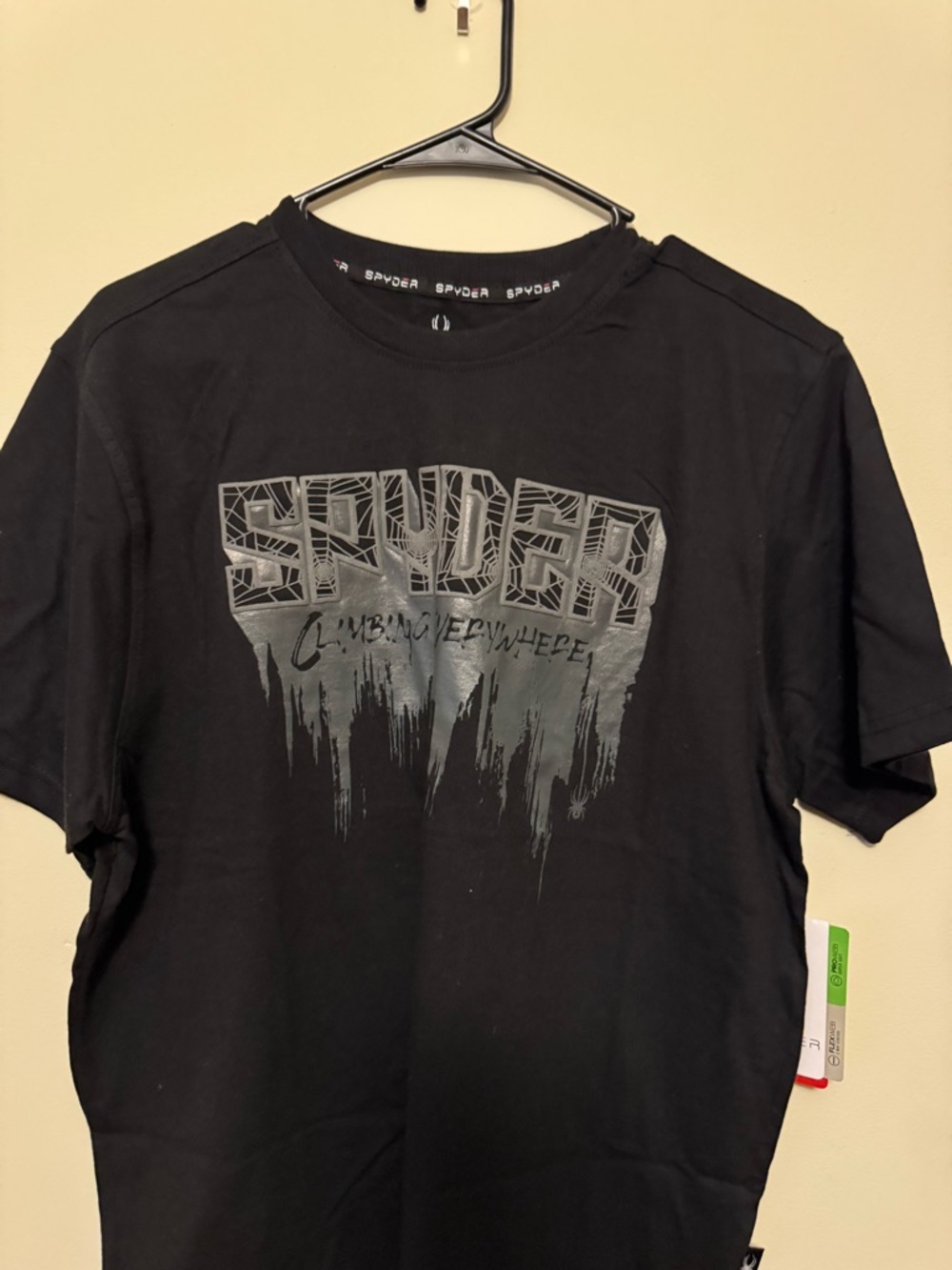Spyder Black Short-Sleeve Graphic Logo Tee